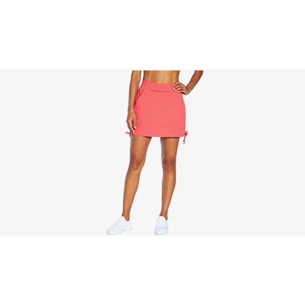 Marika Chelsea Skort XL Activewear Skirt Geranium Pink Orange Ruched NWT